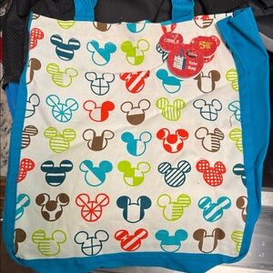 Colorful Mickey Ears Canvas Tote Bag